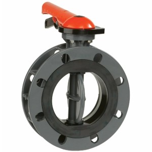 Затвор дисковый ПВХ Butterfly Valve Ду200 Ру10 межфланцевый в Салавате